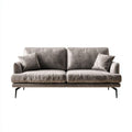Sofa dwuosobowa z tapicerką z mikrofibry w kolorze taupe, 180 × 90 × 85 cm
