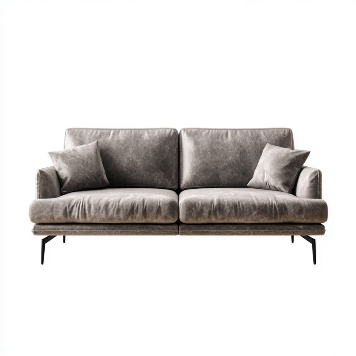 Sofa dwuosobowa z tapicerką z mikrofibry w kolorze taupe, 180 × 90 × 85 cm