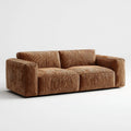 Brązowa sofa dwuosobowa z tkaniny sztruksowej 180 × 90 × 78 cm