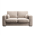 Sofa dwuosobowa beżowa z tapicerką poliestrową 180 x 90 x 85 cm