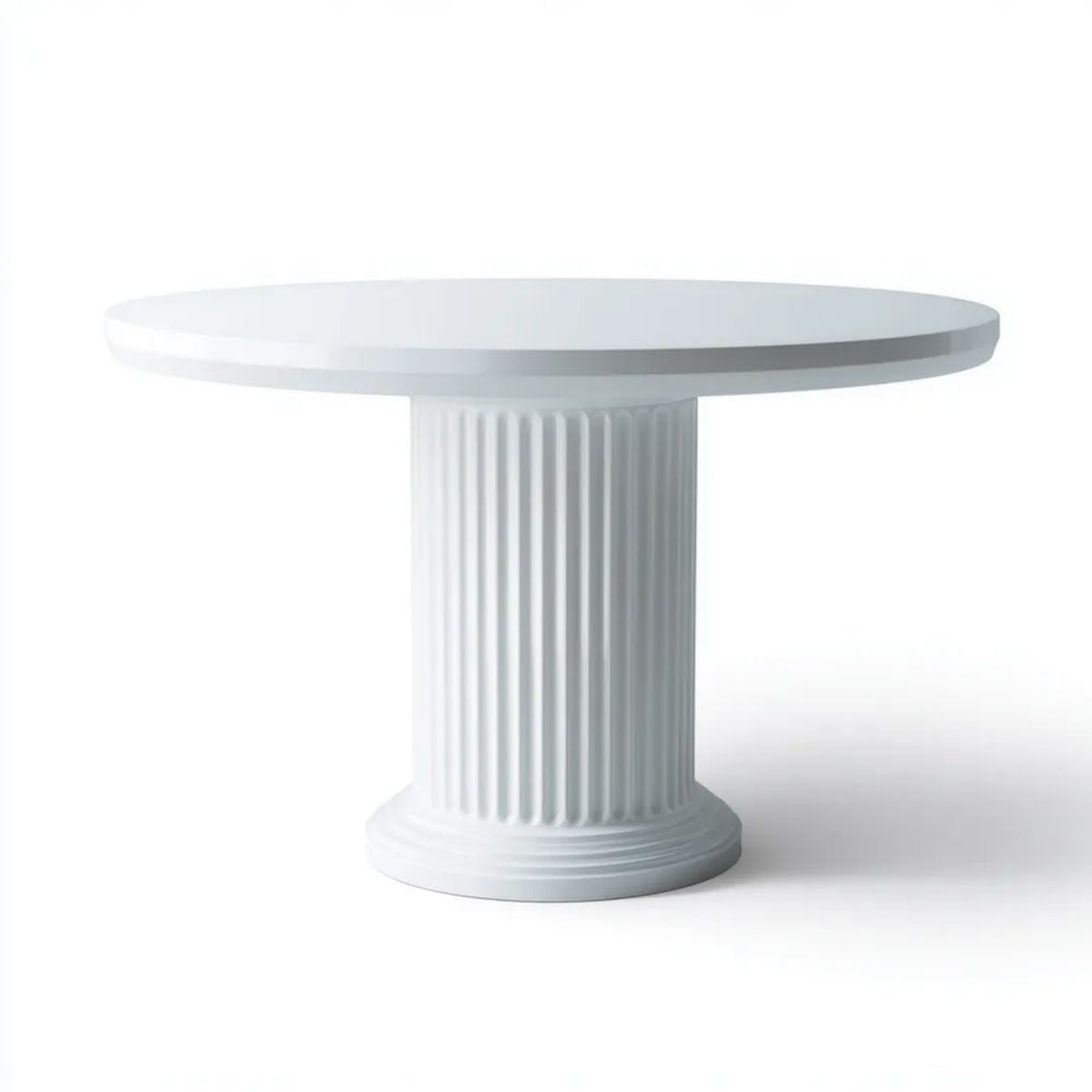 Biały okrągły stół z płyty MDF Ø100 cm, wysokość 75 cm