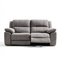 Dwuosobowa sofa z funkcją relaks z poliestru, szara, 170 × 95 × 100 cm